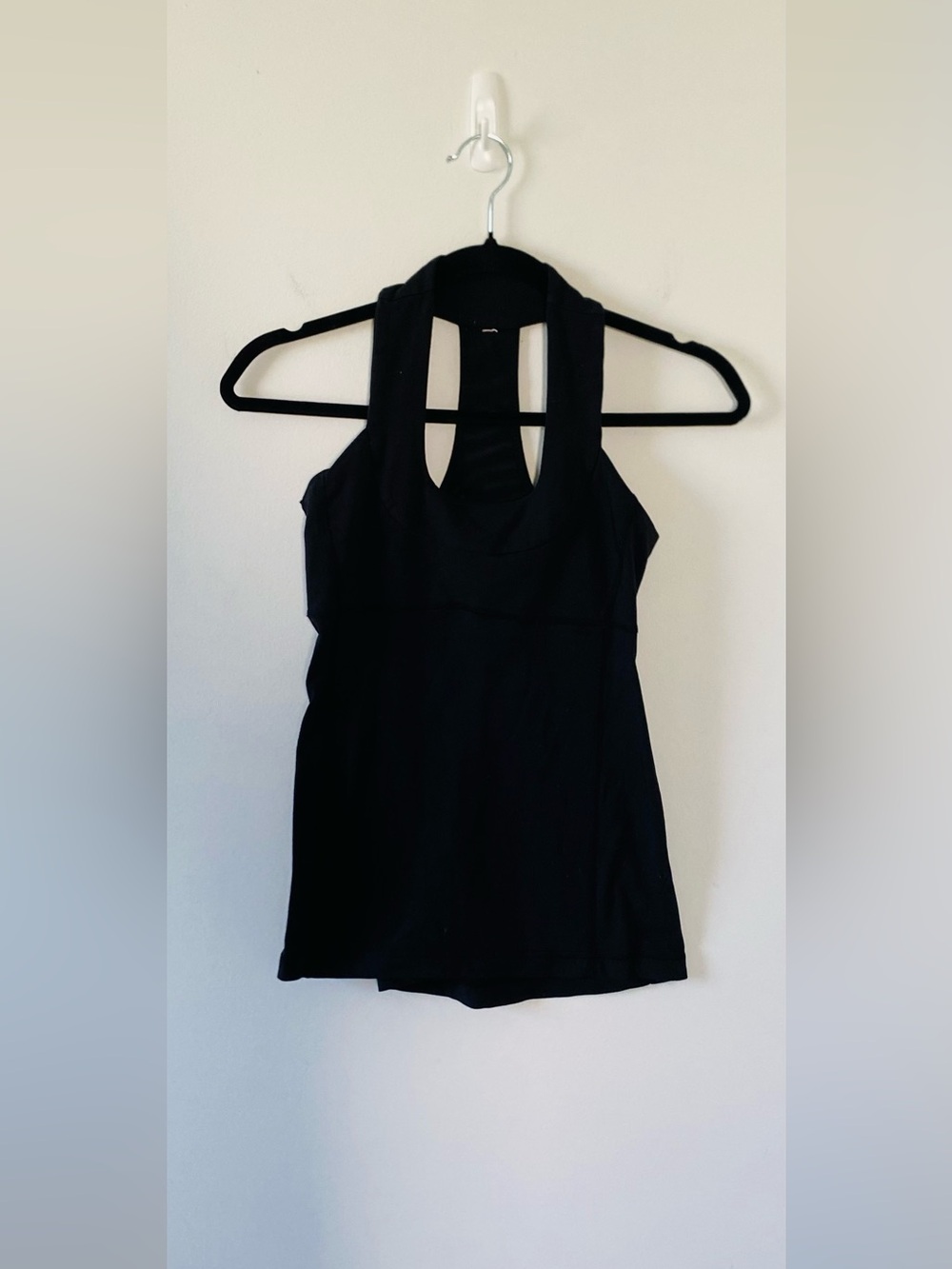 Lululemon Scoop Neck Tank Black Size 4 Mesh Cutout Vintage Halter Luon Top